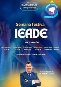 USEADE Louvando no Culto de Encerramento da Semana de Festividades do 74º Aniversário da IEADE