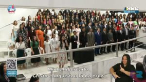 O HINO - CORAL DE JÓVENS & ADOLESCENTES (IEADPE) DE RECIFE - PE LOUVANDO NO CULTO DE SANTA CEIA